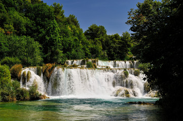 Wasserfälle, u.a. Drehort der Winnetou Filme, Nationalpark Krka, Region Sibenik-Knin, Mitteldalmatien,