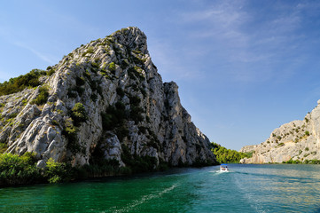 Fluss Krka, u.a. Drehort der Winnetou Filme, Nationalpark Krka, Region Sibenik-Knin, Mitteldalmatien