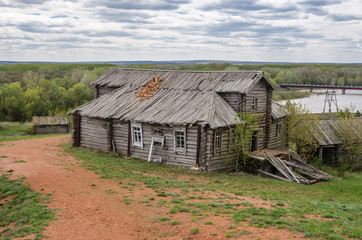 Old wooden house / The picture was taken in the scenery remaining from the filming of the feature...