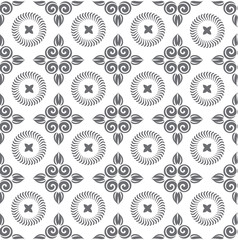 Seamless pattern silhouette cut tracery curls. Design for scrapbooking, business cards, background for craft
