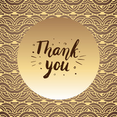 Thank You. Hand drawn lettering.