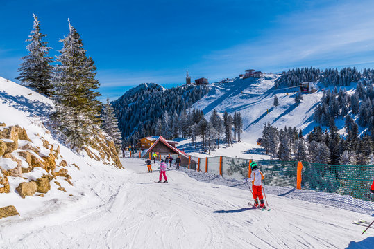 Ski Slope In Poiana Brasov, Romania