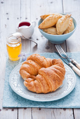 Breakfast with croissant