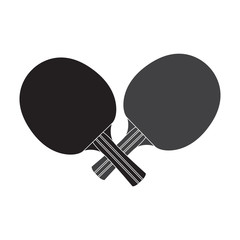 Isolated pair of ping pong rackets, Vector illustration