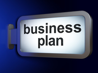 Business concept: Business Plan on billboard background
