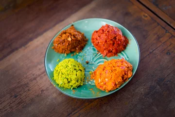 Foto auf Alu-Dibond Fresh thai hot curry paste © sitriel