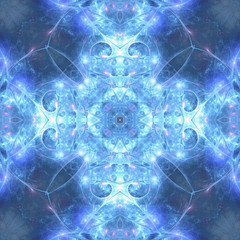 Naklejka premium Light galaxy themed fractal, digital artwork for creative graphi