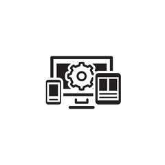 Website Optimization Icon. Flat Design.