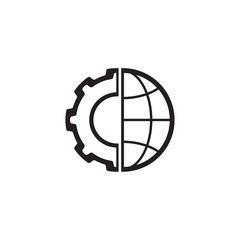 Global Integration Icon. Flat Design.
