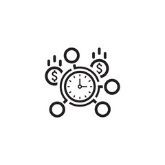 Time Management Icon. Flat Design.