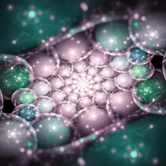 Fractal dragon eggs, digital artwork for creative graphic design