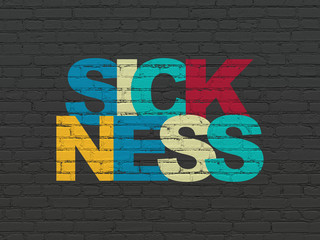 Health concept: Sickness on wall background