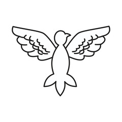 Naklejka premium dove peace flying wings symbol design vector illustration