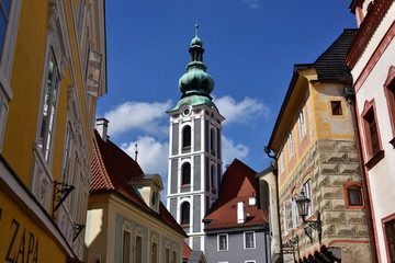 Fototapeta na wymiar church of Saint Josef in Cesky Krumlov,Czech republic