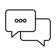 bubble speech communication dialog talk outline vector illustration