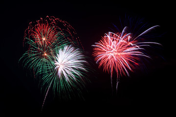 Fireworks light up the sky with dazzling display