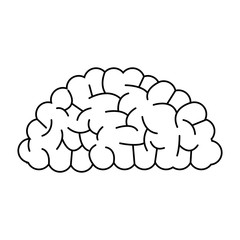 brain organ human intelligence concept outline vector illustration