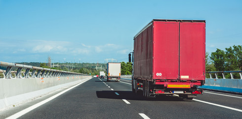 Heavy cargo on the road