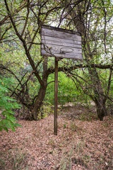 Remains of Zymovyshche ghost village of Chernobyl Exclusion Zone, Ukraine