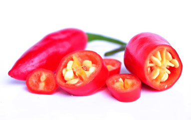 Red Chili Slice Closeup 