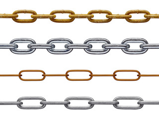Fototapeta premium chain link metal steel