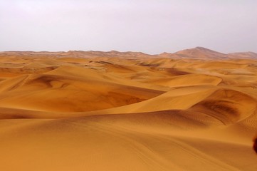 Fototapeta na wymiar View over the Dunes of the Namib Desert near Swakopmund