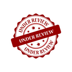Under review red stamp illustration