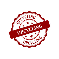 Obraz premium Upcycling red stamp illustration