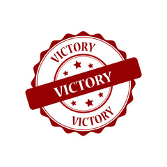 Obraz premium Victory red stamp illustration