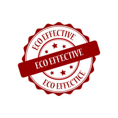 Obraz premium Eco effective red stamp illustration