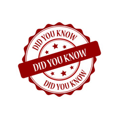 Did you know red stamp illustration