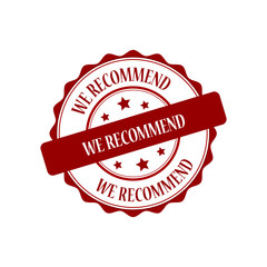 Obraz premium We recommend red stamp illustration