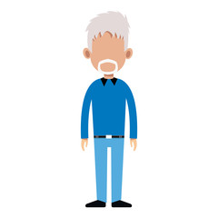character man standing casual clothes image vector illustration