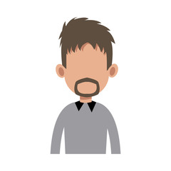 portrait man people faceless style image vector illustration