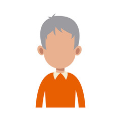 portrait man people faceless style image vector illustration