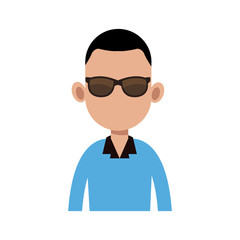 portrait man people faceless style image vector illustration