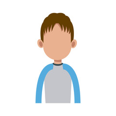 portrait man people faceless style image vector illustration