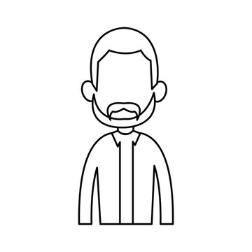 portrait man no face avatar image vector illustration