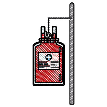 recommend clip art: drawing bag blood hanging trasnfusion donation vector illusration