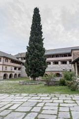 Holy mountain Athos, Greece, april 2017 – different views of monasteries 