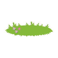 meadow flowers grass green nature image vector illustration