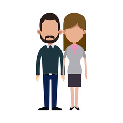 cartoon couple holding hand romantic image vector illustration