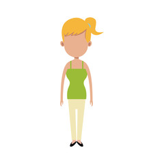 character woman people standing image vector illustration