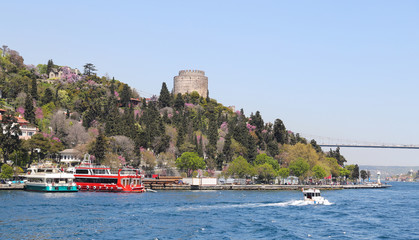 Fototapeta na wymiar Rumelian Castle in Istanbul City