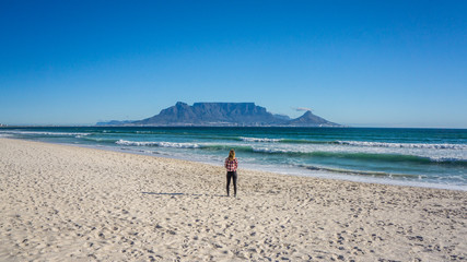 Fototapeta na wymiar Blouberg Beach, South Africa - Table Mountain, Cape Town View