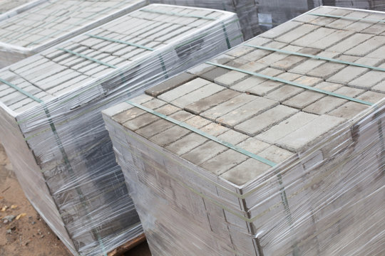 Warehouse of building tiles. The warehouse of building tiles is ready for work.