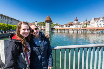 View of Lucerne in spring 2017 in Switzerland