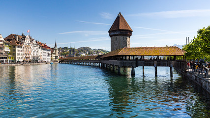 View of Lucerne in spring 2017 in Switzerland