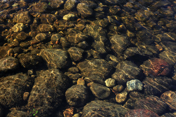 Stones under water, background