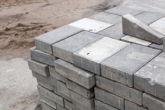 Warehouse of building tiles. The warehouse of building tiles is ready for work.